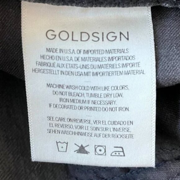 Goldsign High Rise Button Fly Jeans Size 26 Charcoal Straight Leg Anthropologie - Picture 9 of 11